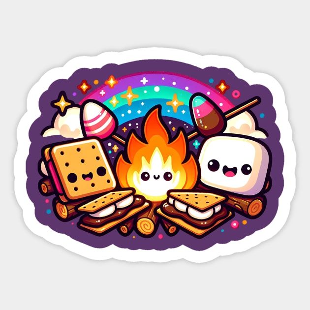 Kawaii S'mores and Rainbow Sticker by Teresa's Store 1